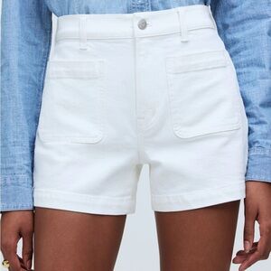 Women's Madewell Denim Emmett Short: Patch Pocket Edition Tile White 33